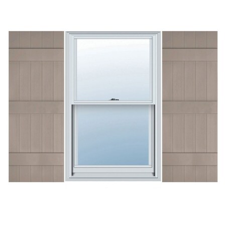 Ekena Millwork Lifetime Vinyl, 5 Board Joined (3 Batten), Board-n-Batten Shutters, w/Shutter-Loks, LJ5C17X08000CL LJ5C17X08000CL